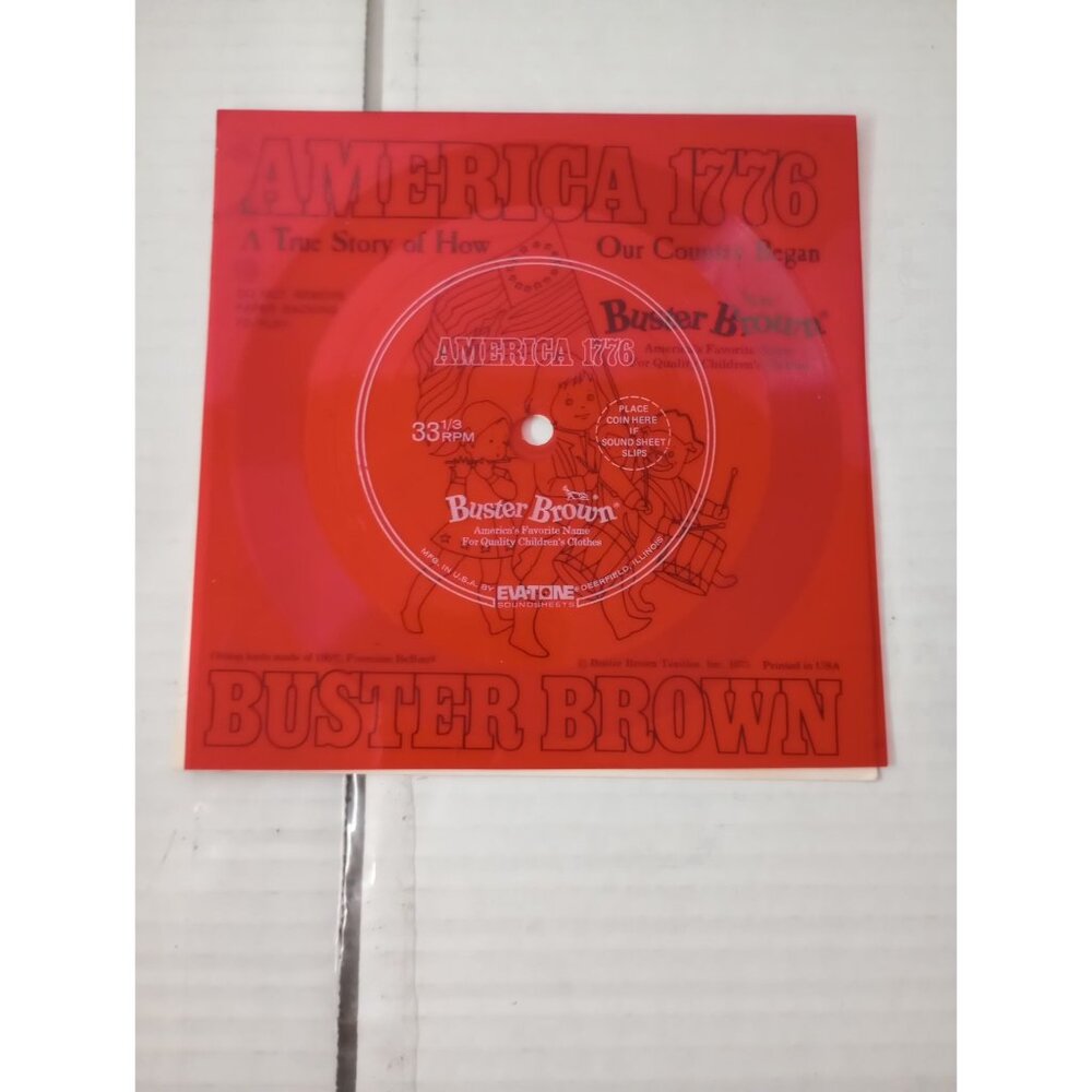 America 1776 Buster Brown 33 1/3 RPM Sound Sheet With Insert